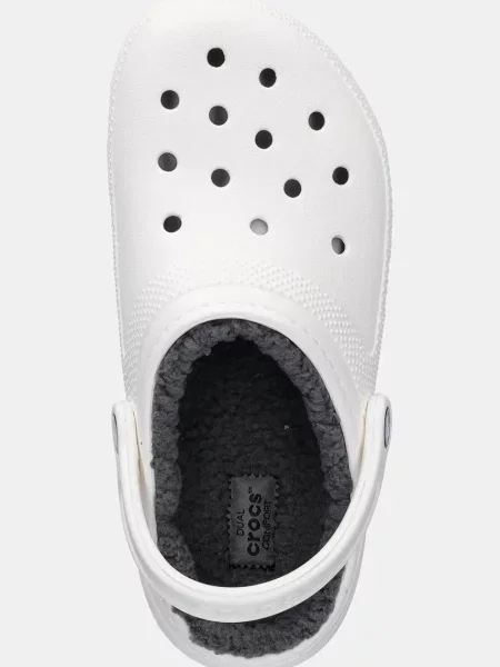 Crocs papucs Classic Lined Clog fehér