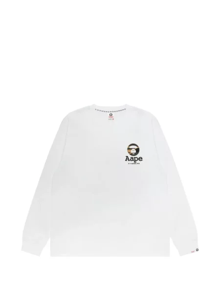 Tricou Aape By A Bathing Ape cu imagine cu model camuflaj alb