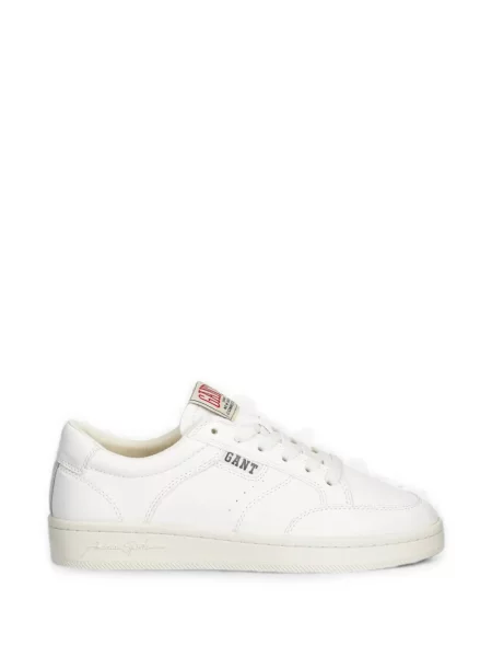 Sneakerși Gant cu șireturi din dantelă cu autograf alb