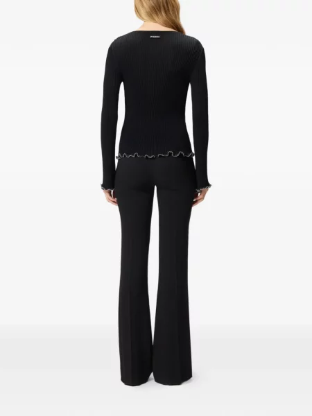 Top Pinko cu volane negru