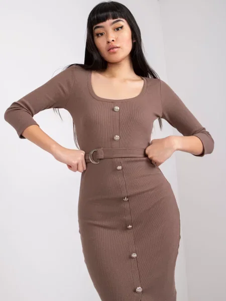 Rochie Fashionhunters de costum maro