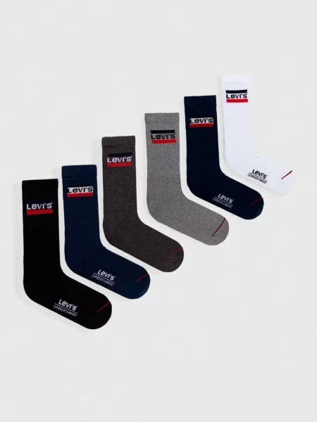Чорапи Levi's 6 броя сиво
