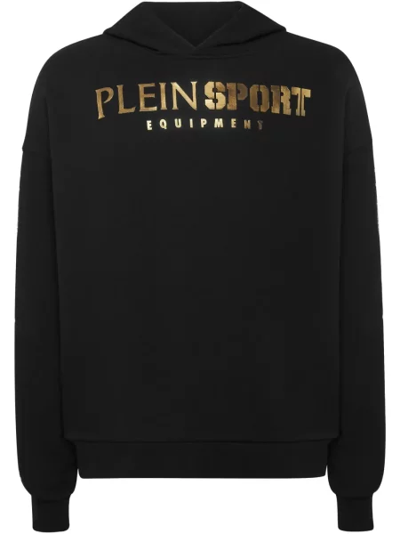 Laminat hanorac cu glugă Plein Sport cu autograf negru