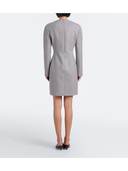Rochie Bottega Veneta de lână gri