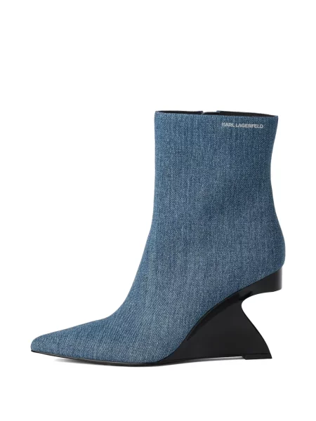 Botine Karl Lagerfeld Jeans cu pană albastru