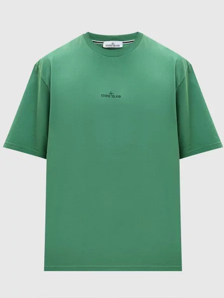 Футболка з принтом логотипа Stone Island зелена