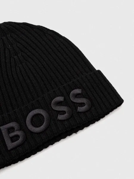 Vlněný klobouk BOSS černá