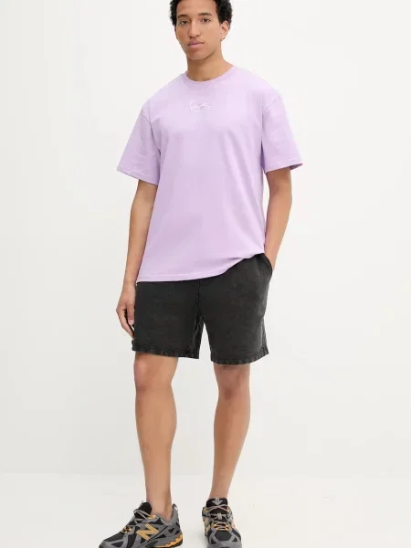 Однотонная футболка Karl Kani фиолетовая