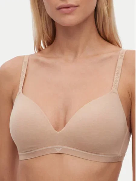 Podprsenka Bralette Emporio Armani Underwear béžová