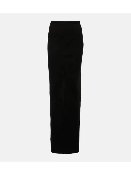 Jedwabna maksi spódnica maxi Rick Owens czarna