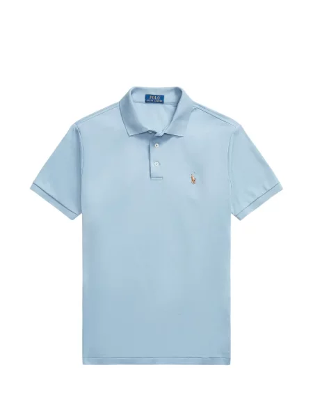Tricou polo Polo Ralph Lauren cu glugă cu blană cu broderie roșu