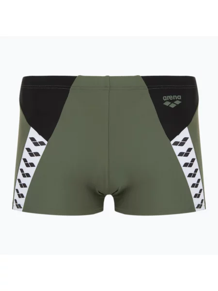 Férfi úszónadrág arena Stripe Swim Short sage/black/multi Stripe Swim Short fekete