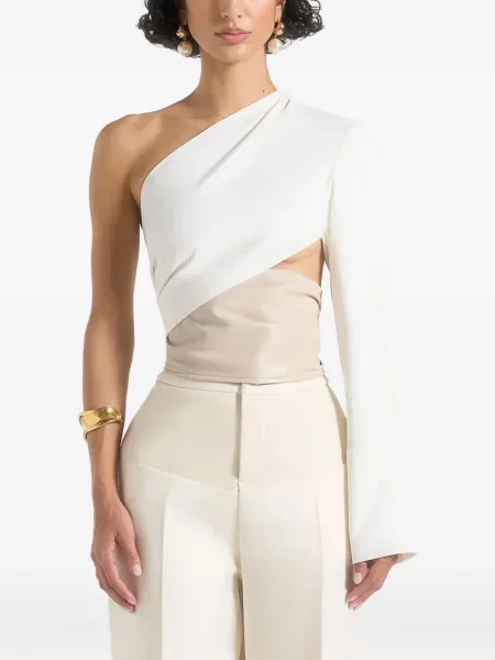 Top Manière De Voir cu un umăr gol alb