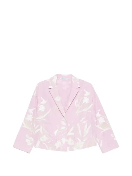 Geacă Rosso 35 cu model floral cu imagine roz