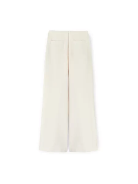Spodnie Motivi z wysoką talią białe