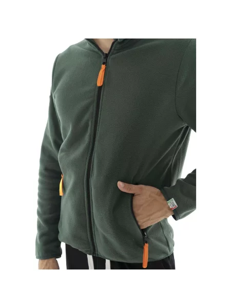 Mikina na zips Leone 1947 zelená