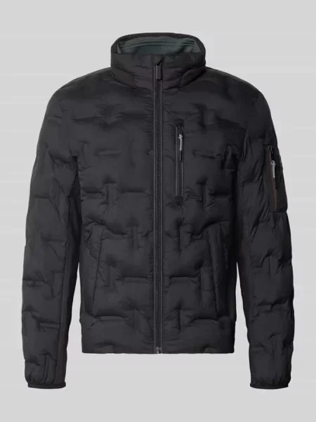 Bomberka w kroju regular fit z odblaskowymi detalami Tom Tailor czarny