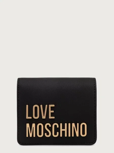 Love Moschino portofel pentru femei cu imitație de piele negru