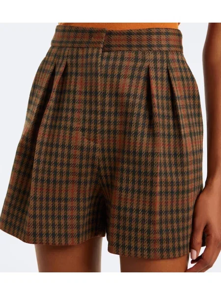 Pantaloni scurți Max Mara de lână maro
