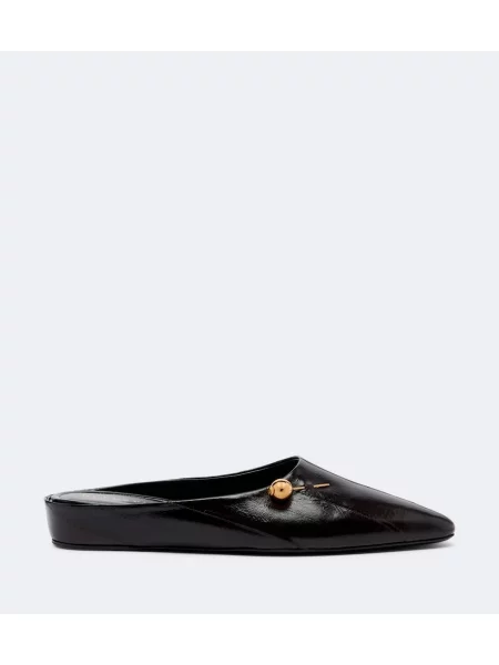 Papuci tip mules Herbert Levine din piele maro