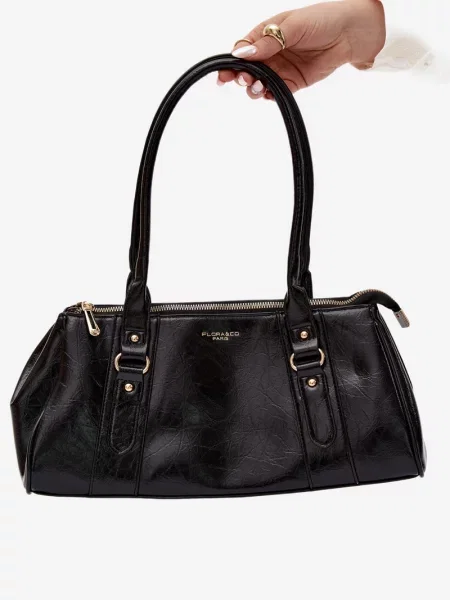 Geantă Flora & Co din piele negru