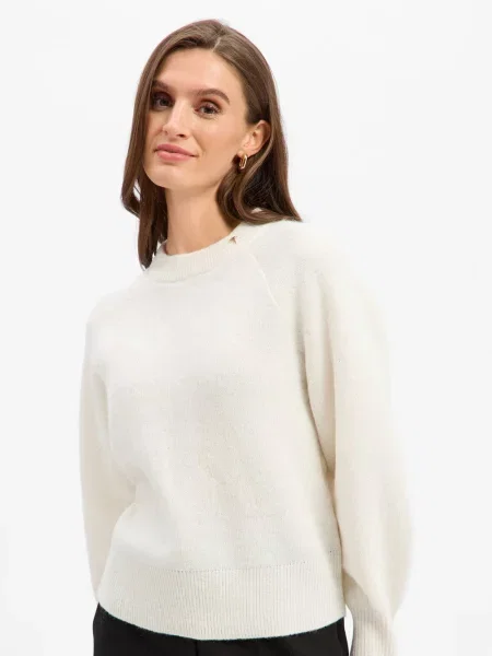 JOOP! Sweter z domieszką wełny Kobiety Syntetyczny 34 biały