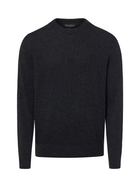 Dzianinowy sweter Marc O'polo z długim rękawem szary