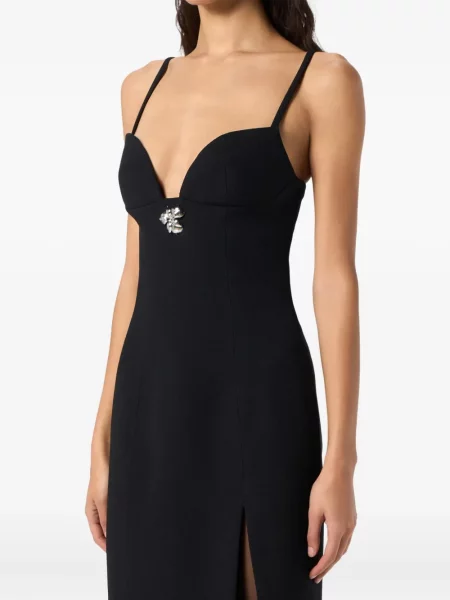 Κοστούμι μάξι φόρεμα Blumarine με πετραδάκια μαύρο