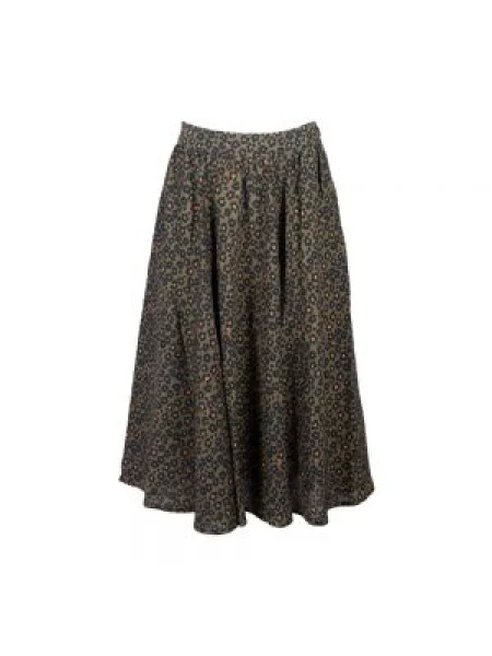 Spódnica midi Kenzo w kwiatki do kolan z nadrukiem zielona