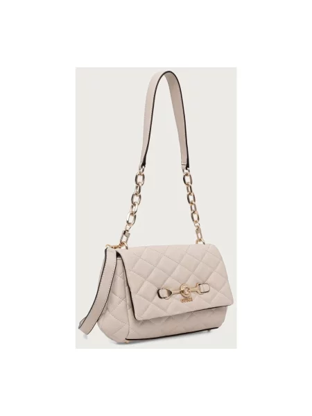 Guess torebka crossbody z imitacji skóry FRANCES beżowa