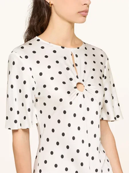 Claudie Pierlot Satyna Sukienka weiss biała