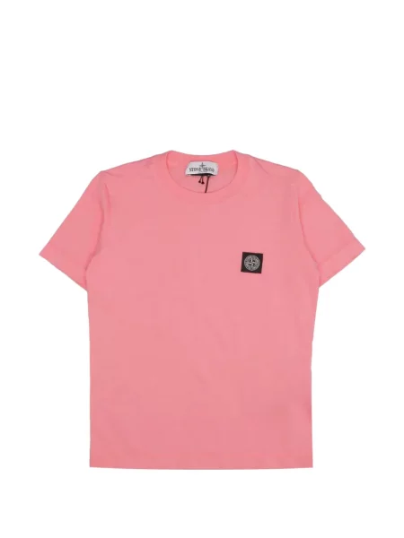 Koszulka dziecięca Stone Island różowa
