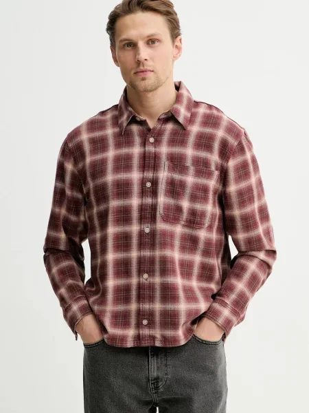 HOLLISTER Srajca svetlo / čokolada / rjasto rjava / vinsko rdeča bež