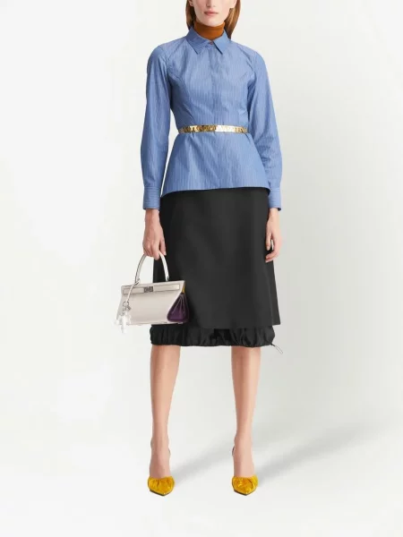 Vilnonis sijonas Tory Burch juoda