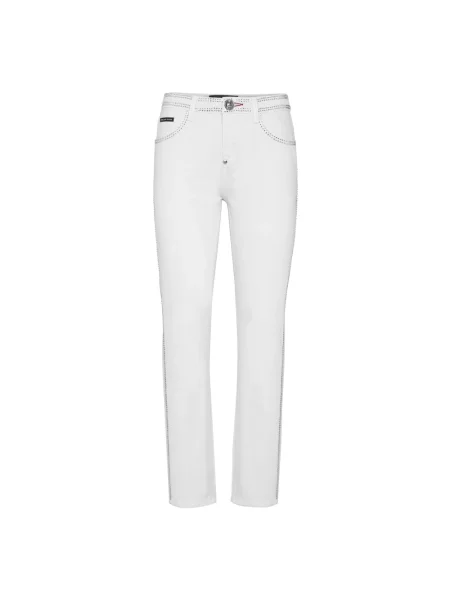 Boyfriendy Philipp Plein z kryształkami białe