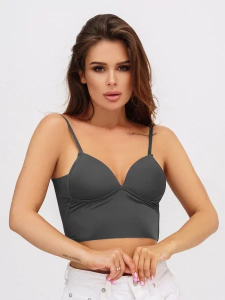 ISSA Plus ­ Кроп-топ сірий