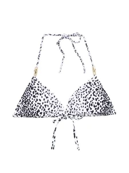 Top Heidi Klein cu imagine cu gât halter alb