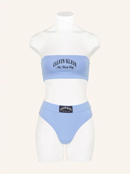 Calvin Klein Bandeau Podprsenka Heritage Classic Cotton Stretch modrá černá
