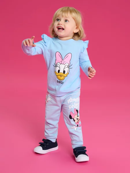 Sinsay Tepláky jogger Minnie and Daisy modrá