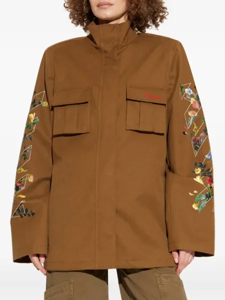 Geacă Off-white cu model floral cu imagine alb