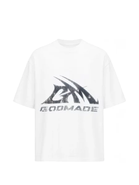 Tricou Godmade cu imagine alb