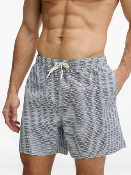 Slip de baie Armani Exchange cu imagine cu cordon gri