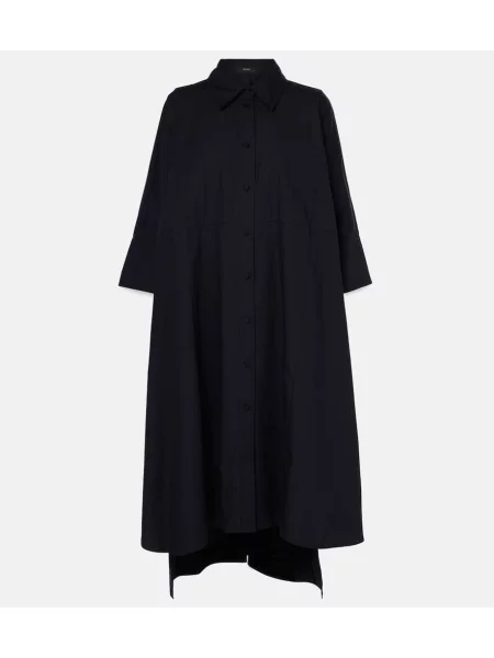 Rochie tip cămașă Joseph din poplin de costum albastru