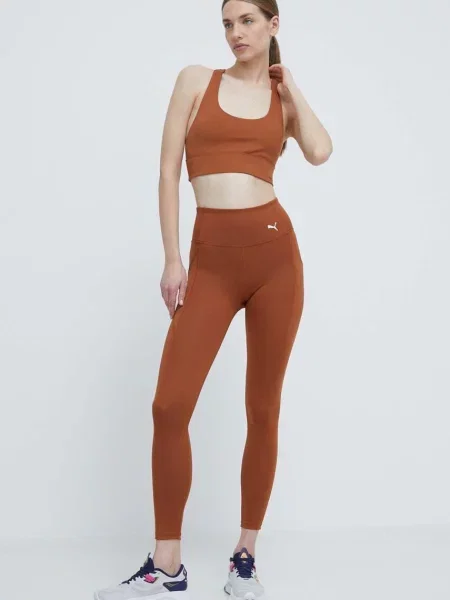 Puma Sportovní podprsenka hnědá