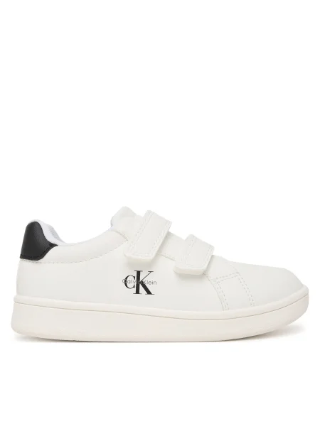 Sneakers Calvin Klein Low Cut Velcro alb