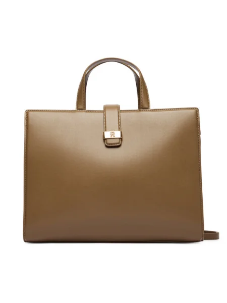Geantă Tommy Hilfiger Th Heritage Satchel maro