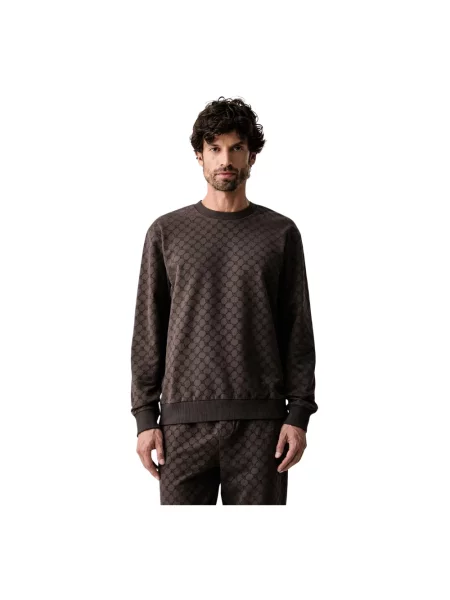 Bluza z kapturem Joop! z kapturem brązowa