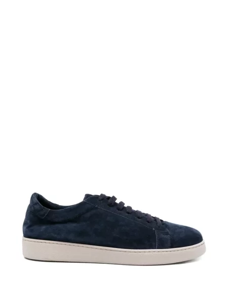 Sneakerși Eleventy cu șireturi din piele de căprioară albastru