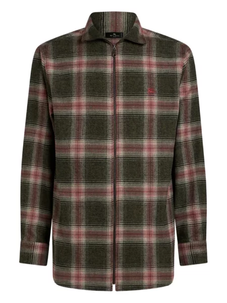 Kostkovaná košile Etro hnědá