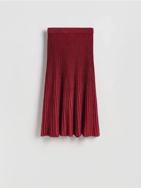 Reserved Плісирована міді-спідниця буряковий 